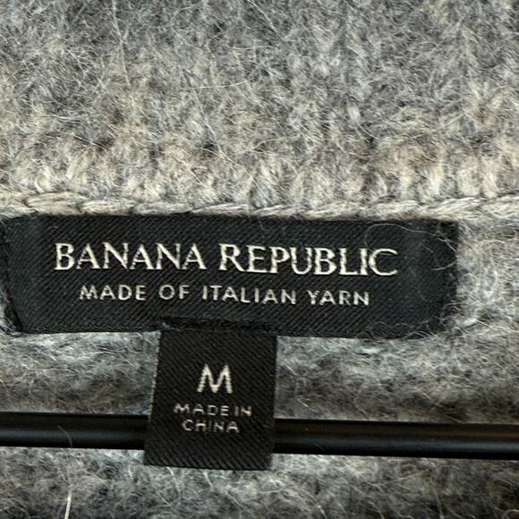 Banana Republic Vernice Sweater Women's M Gray Beige Ombré Knit Oversized Cozy - Picture 4 of 7